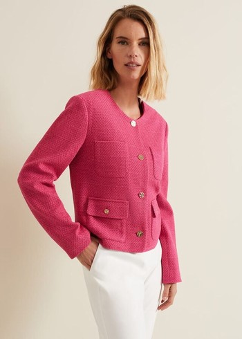 Phase Eight Ripley Boucle Jackets Pink Australia | HA3849271